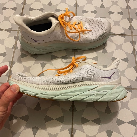 Hoka Women's Mint & Orange W Clifton 8 Shoes - Picture 4 of 16